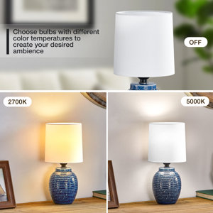 Ebern Designs 13.75" Ceramic Small Table Lamps Mini Farmhouse Lamps ...